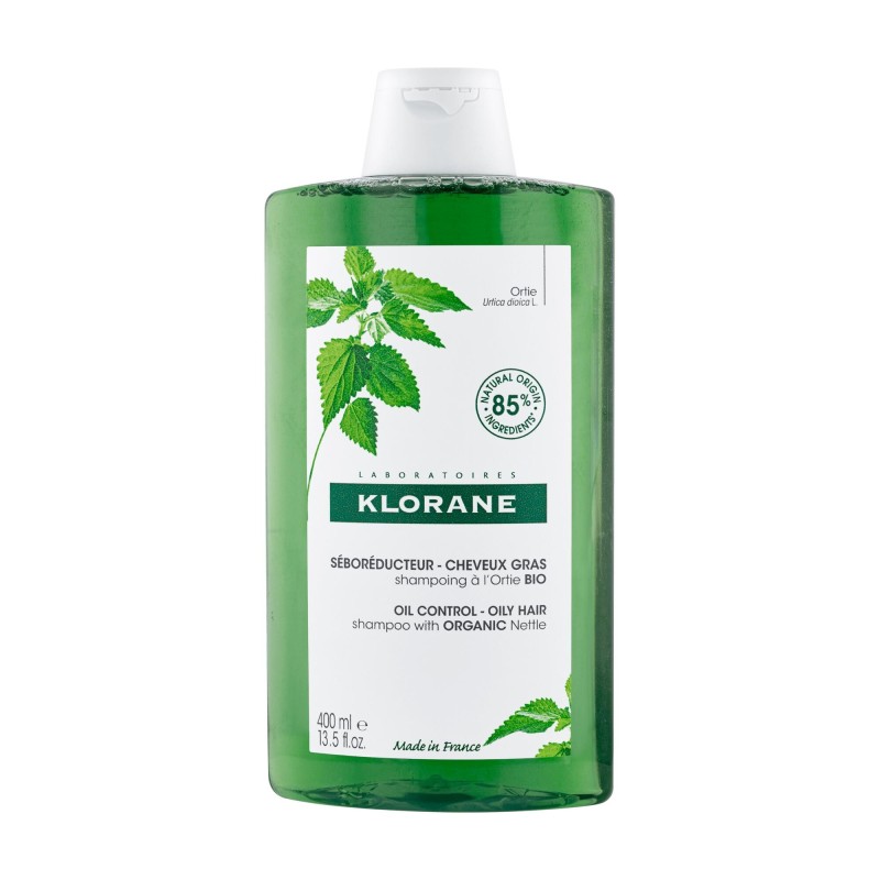 Klorane – Shampoing Séboréducteur à l’Ortie BIO – Cheveux gras 400 ml