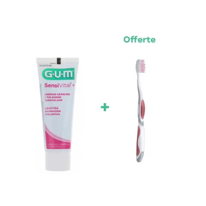 Gum dentifrice sensi +Brosse à dent sensi 6070+