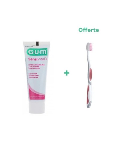 Gum dentifrice sensi +Brosse à dent sensi 6070+