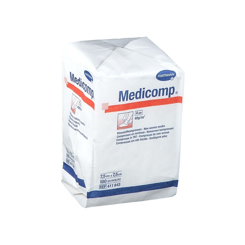 Hartmann medicompresses 7.5*7.5cm 100/boite