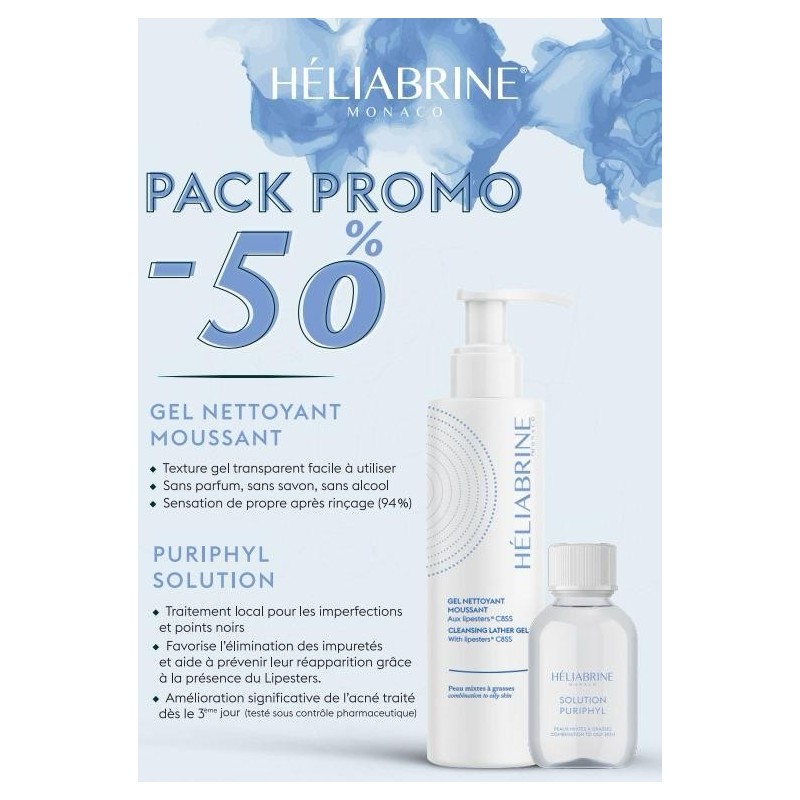 HELIABRINE HA GEL NETTOYANT MOUSSANT 200ML  égal  Ha Puriphyl Solution 30ml Offerte