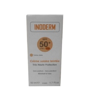 INODERM ÉCRAN SOLAIRE TEINTÉ CLAIRE SPF 50+ (50ML)