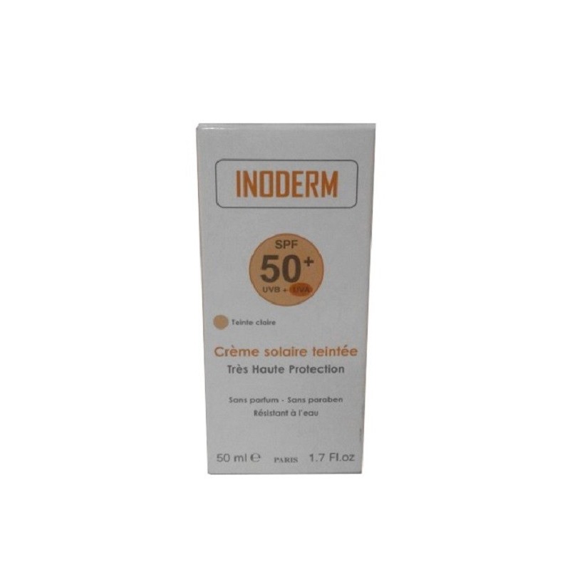 INODERM ÉCRAN SOLAIRE TEINTÉ CLAIRE SPF 50+ (50ML)