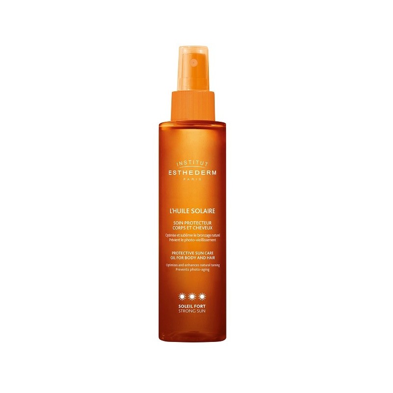 Institut Esthederm Bronz L’Huile Solaire Soin Protecteur Corps et Cheveux Soleil Fort 150 ml