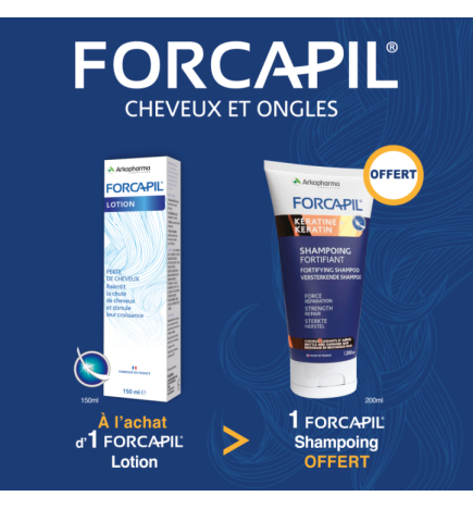 FORCAPIL PACK LOTION ANTI CHUTE  égal  FORCAPIL SHAMPOOING ENERGISANT OFFERT