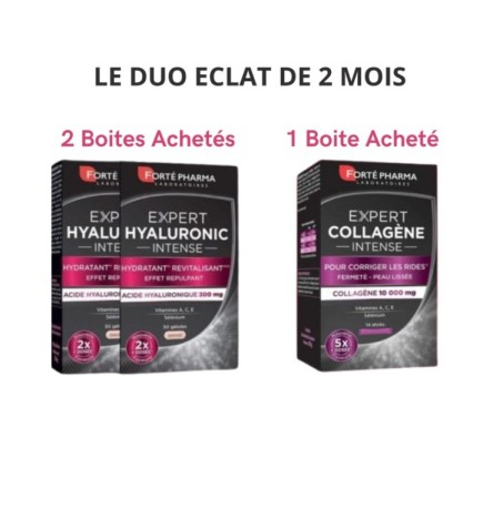 FORTE PHARMA Eclat 2 Expert Hyaluronic +1Expert Collagène Offert