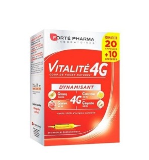 Forté Pharma Vitalité 4g Dynamisant – 20 Ampoules +10 offertes