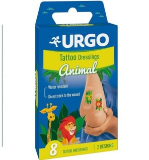 Urgo – Animal Kids – Pansements enfant aux motifs amusants – Boîte de 8 pansements