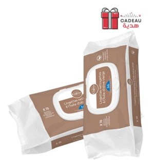 Gifrer Lingettes Nettoyantes à l’Huile d’Olive Vierge – 70 Piéces Lot de 2