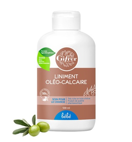 GIFRER LINIMENT OLEO-CALCAIRE HUILE OLIVE EXTRA FL POMPE 500 ML