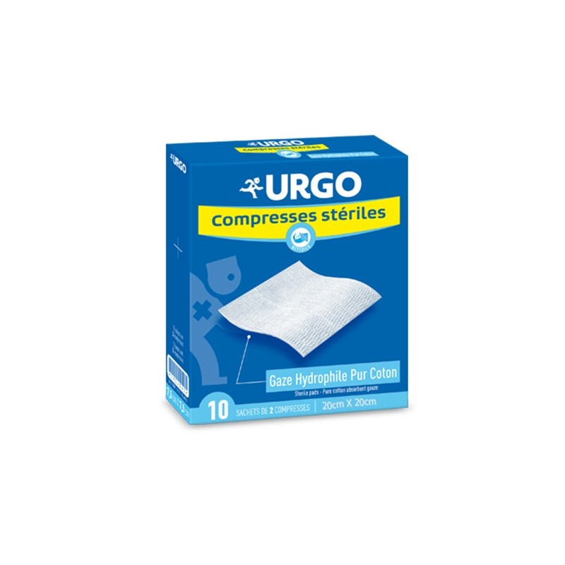 URGO COMPRESSES STÉRILES DE GAZE 20cmX20cm