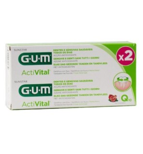 Gum ActiVital Dentifrice Gel Lot de 2 x 75ml