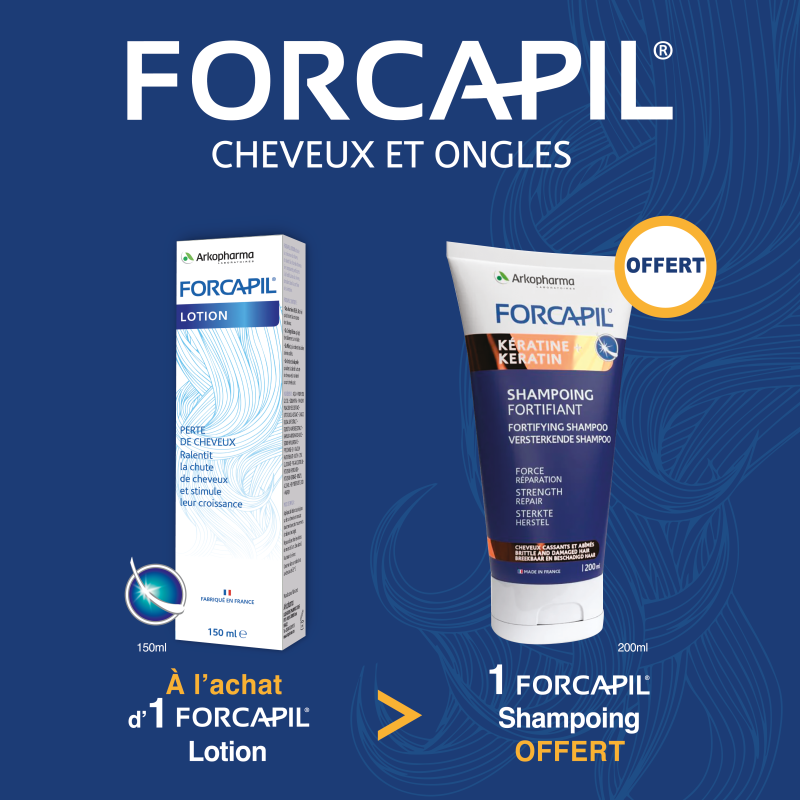 FORCAPIL PACK LOTION ANTI CHUTE  égal  FORCAPIL SHAMPOOING ENERGISANT OFFERT