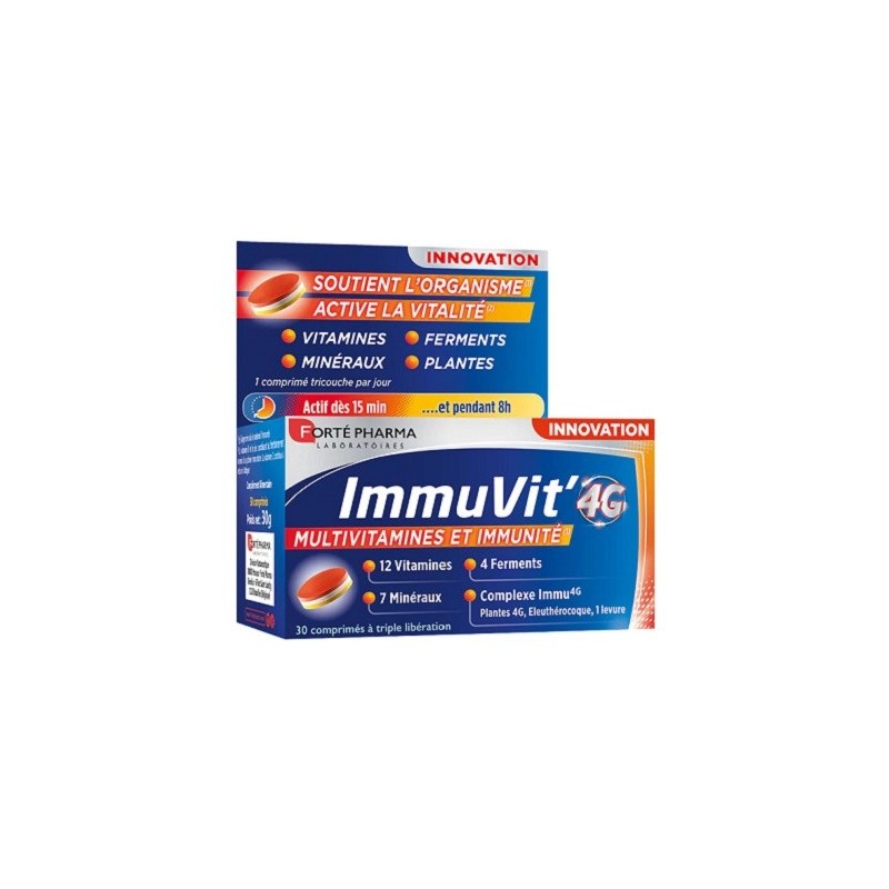 FORTE PHARMA IMMUVIT’4G Multivitamines et Immunité 30 Comprimès