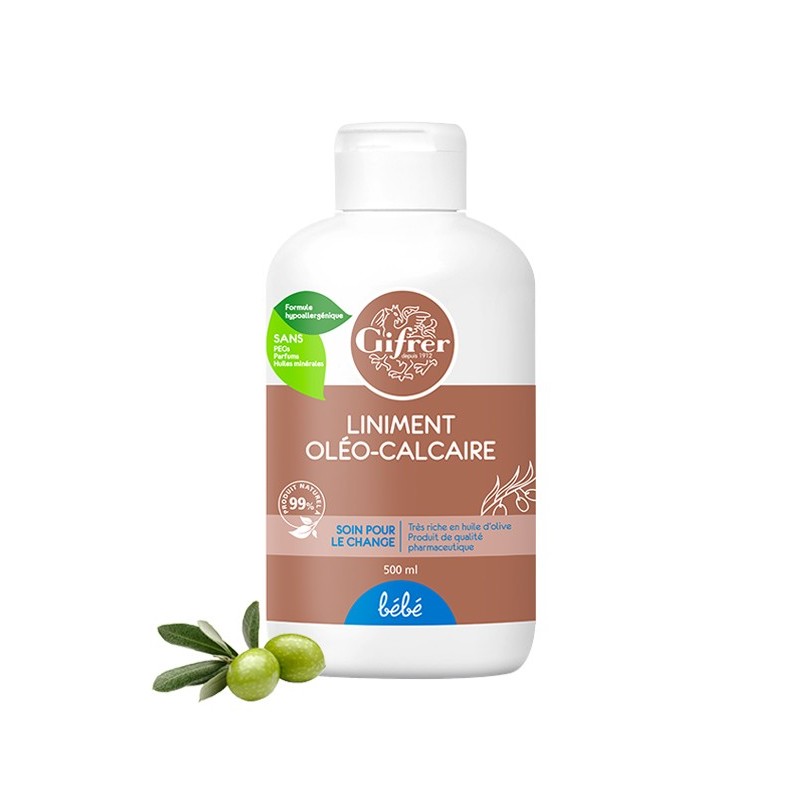 GIFRER LINIMENT OLEO-CALCAIRE HUILE OLIVE EXTRA FL POMPE 500 ML