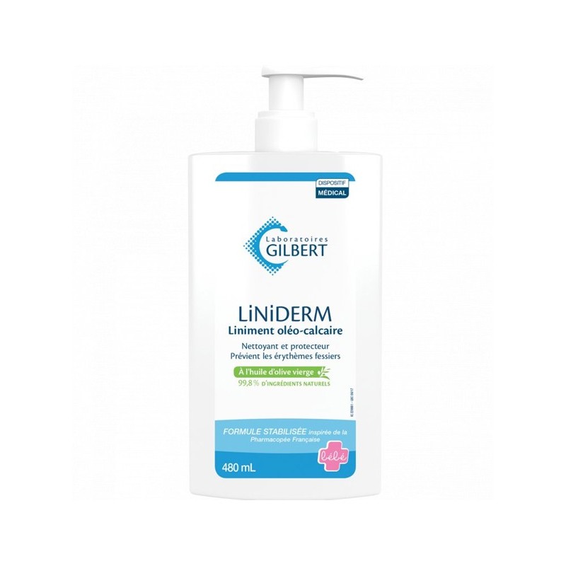 Gilbert Liniderm Liniment Oléo-Calcaire Flacon-Pompe – 480 ml