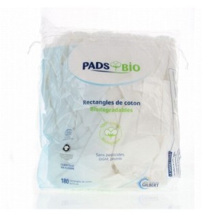 GILBERT PADS BIO RECTANGLES DE COTON 8X10CM