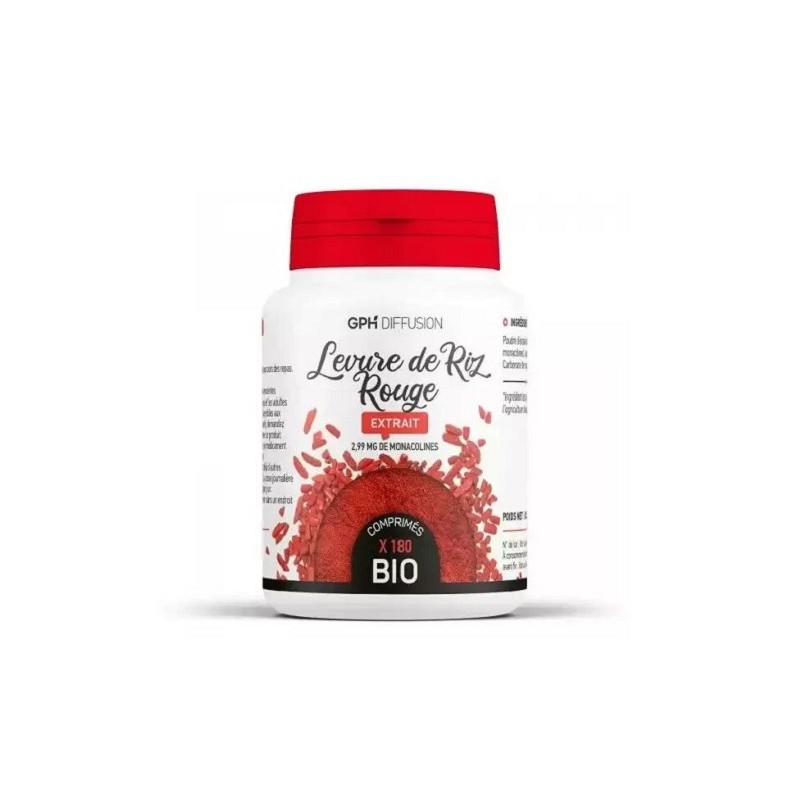GPH Diffusion Levure de Riz Rouge 180 Gelules