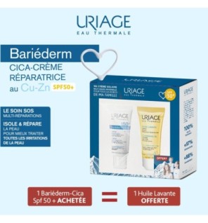 Uriage – Bariéderm – Cica-Crème SPF50+ au Cuivre-Zinc – 40 ml  égal  Uriage Huile Lavante 50ml OFFERTE