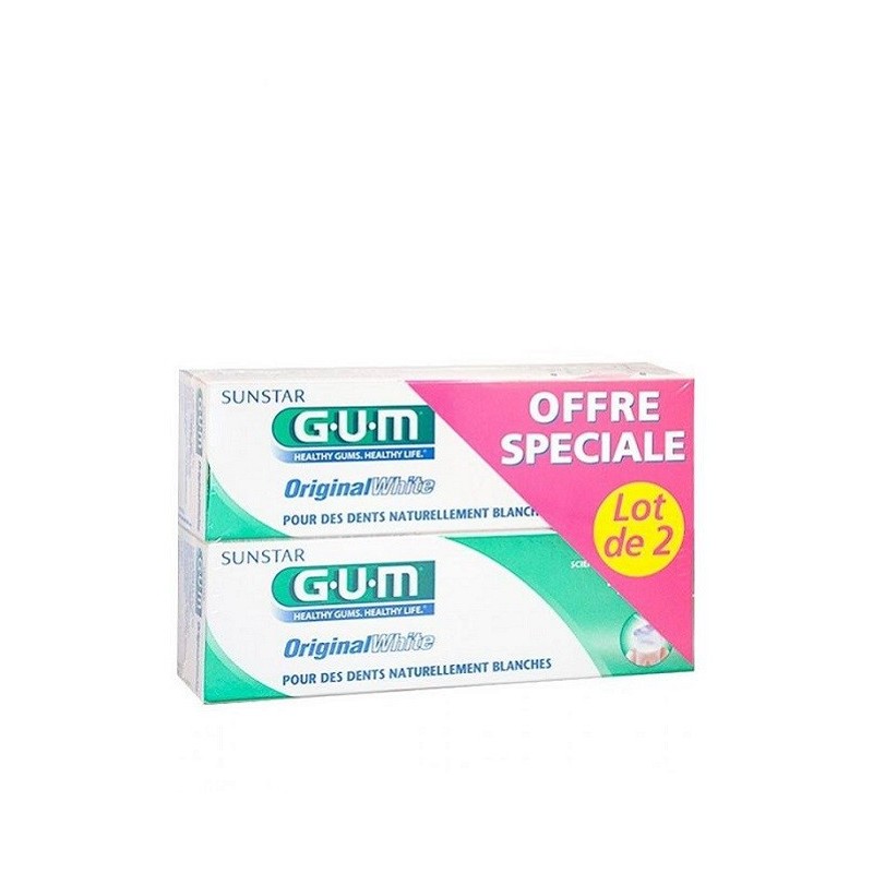 Gum Dentifrice Original White 75ml Lot de 2