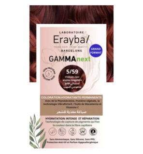 Erayba Gamma Next Coloration 5/59 Chatin Clair Acajou rougeatre Coloration Hydratante Permanente