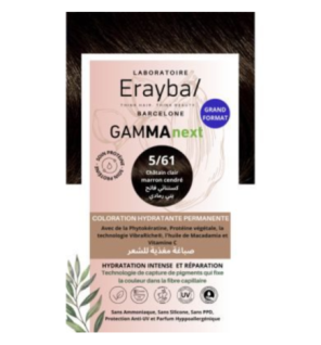Erayba Gamma Next Coloration 5/61 chatin clair marron cendre Coloration Hydratante Permanente (Copie)