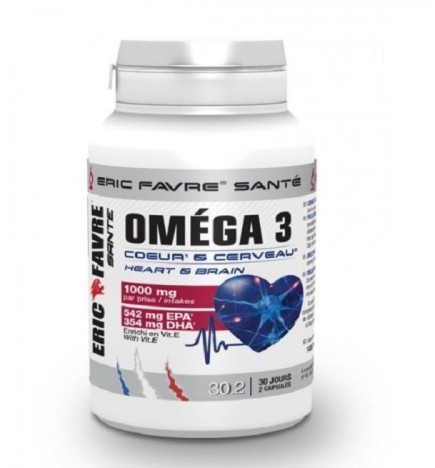 ERIC FAVRE OMEGA 3 CŒUR & CERVEAU 1000 MG 60 CAPSULES