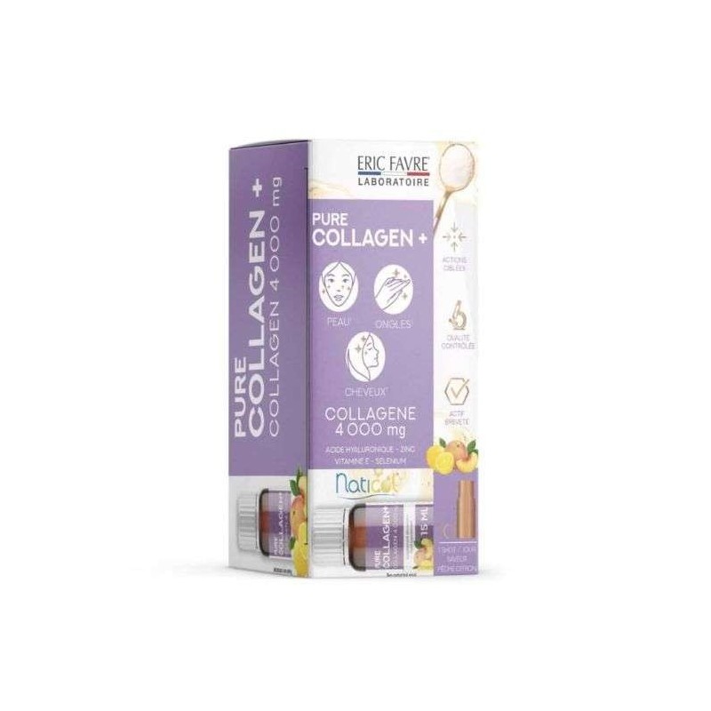 ERIC FAVRE PURE COLLAGEN + 10*15ML PECHE ET CITRON