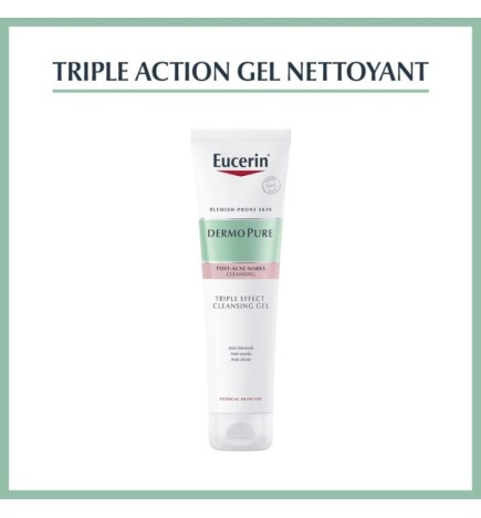 EUCERIN DERMOPURE TRIPLE ACTION GEL NETTOYANT 150ml