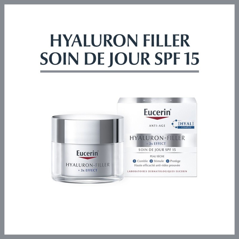 EUCERIN HYALURON-FILLER + 3x EFFECT Soin de Jour Peau Sèche SPF 15