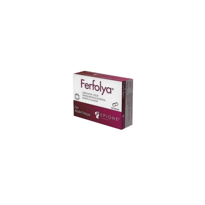 Ferfolya Fer acide folique 30 gelules