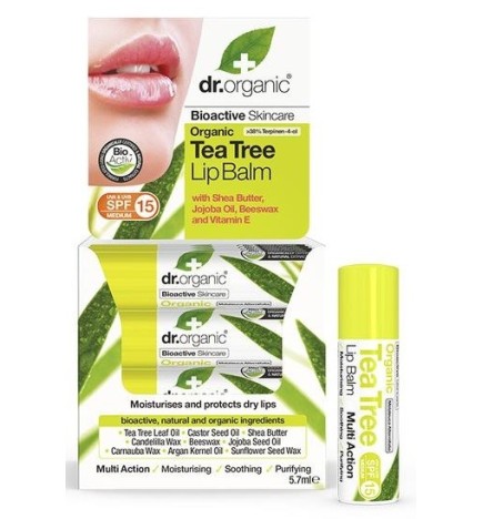 Dr Organic Baume à Lèvres Tea Tree 5.7Ml