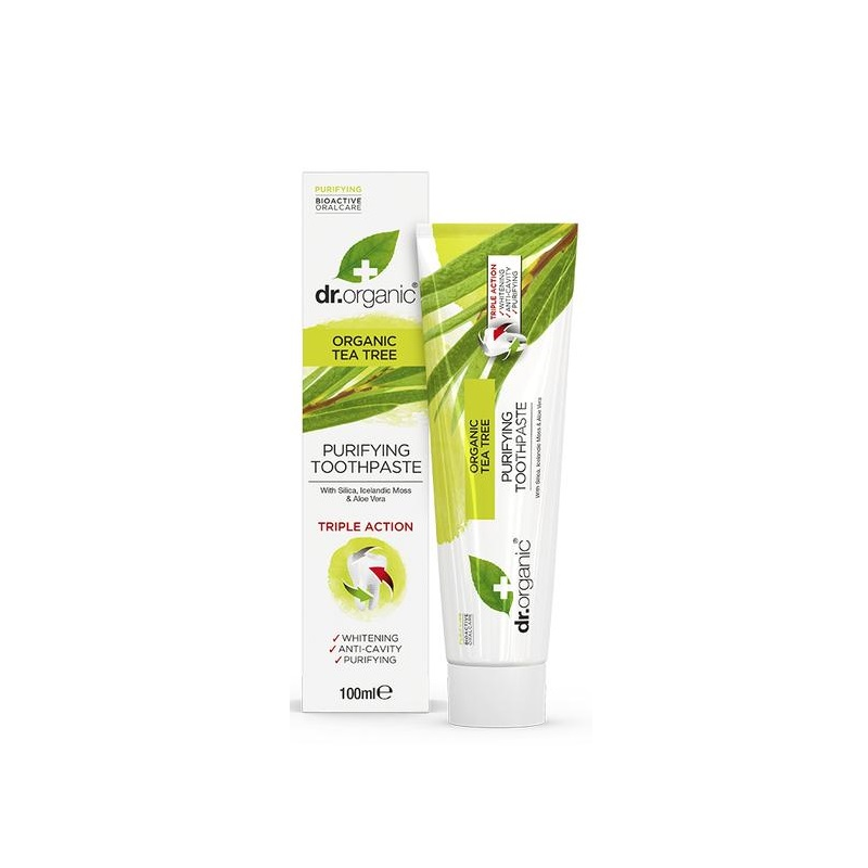 Dr Organic Dentifrice Tea Tree 100Ml