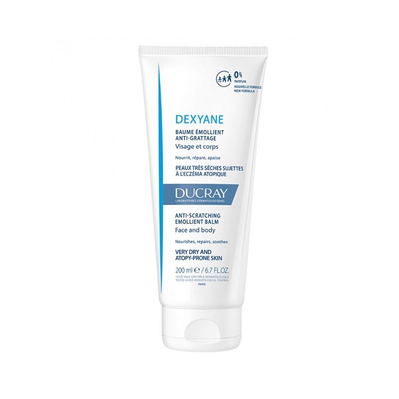 Ducray — Baume Émollient Anti-grattage — Crème pour peaux très sèches et à tendance atopique — Dexyane 200 ml