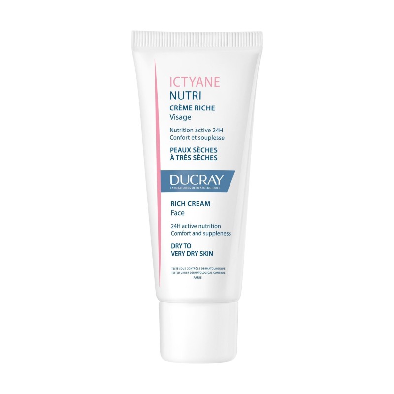 Ducray — Crème riche Visage — Crème visage peau sèche — Ictyane Nutri 40 ml
