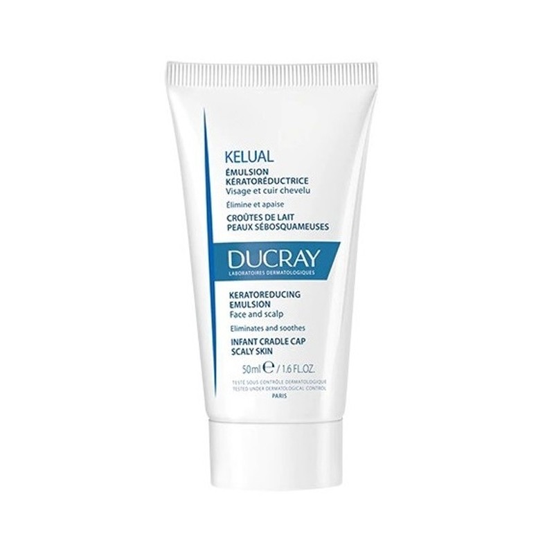 Ducray — Émulsion Kératoréductrice — Crème croûtes de lait — Kelual 50 ml Ducray — Émulsion Kératoréductrice — Crème croûtes de lait — Kelual 50 ml