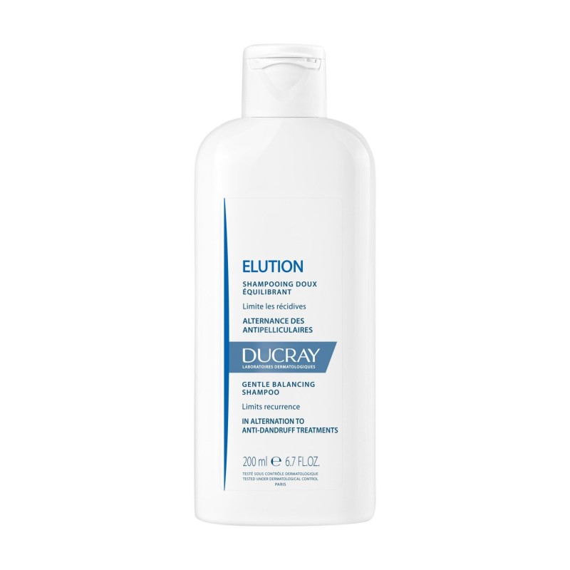 Ducray — Shampooing doux équilibrant — Shampoing doux antipelliculaire — ELUTION 200 ml
