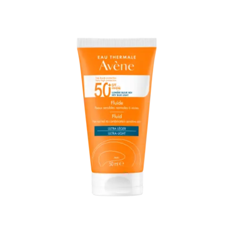 Eau Thermale Avène Solaire Fluide Très Haute Protection – Spf 50+ – 50ml