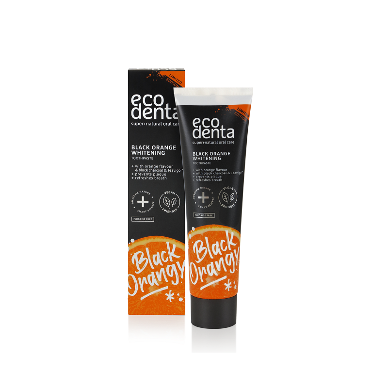 ECODENTA Dentifrice Blanchissant au Charbon Actif et à l’Orange 100ml