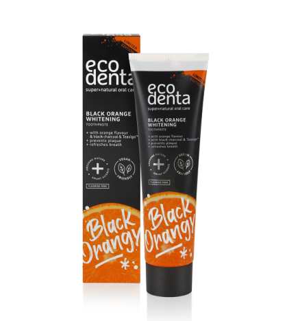 ECODENTA Dentifrice Blanchissant au Charbon Actif et à l’Orange 100ml