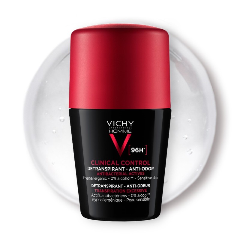 Vichy Homme DÉODORANT CLINICAL CONTROL 96H | Tous types de peau | 50ml