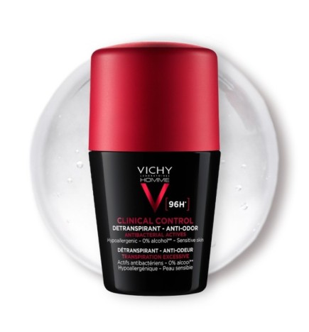 Vichy Homme DÉODORANT CLINICAL CONTROL 96H | Tous types de peau | 50ml
