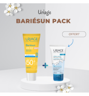 URIAGE BARIÉSUN CRÈME SPF50+TEINTE CLAIRE  égal  Crème Lavante 50ml Offerte