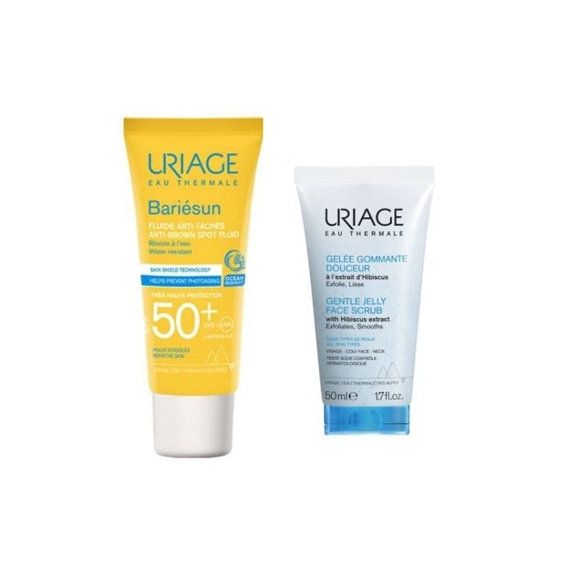 URIAGE BARIESUN Fluide Matifiant Sp50  égal  Gelée Gommante 50ml Offerte