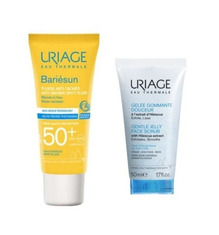 URIAGE BARIESUN Fluide Matifiant Sp50  égal  Gelée Gommante 50ml Offerte