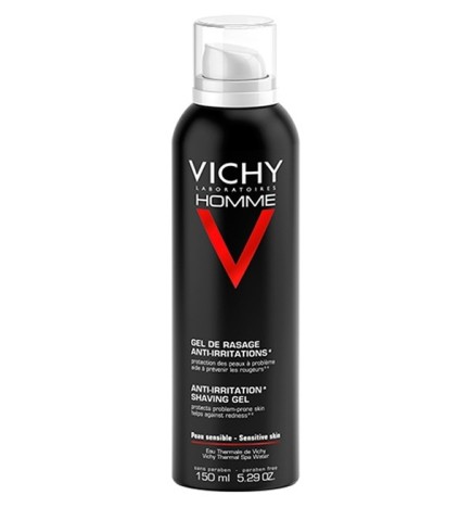 Vichy Homme Gel de Rasage Anti-Irritations Peau Sensible | 150ml
