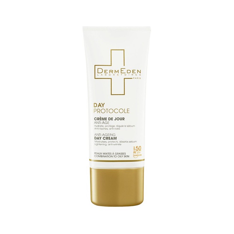 Dermeden Crème de Jour Anti-âge Peaux Mixtes à Grasses SPF 50 – 50 ml