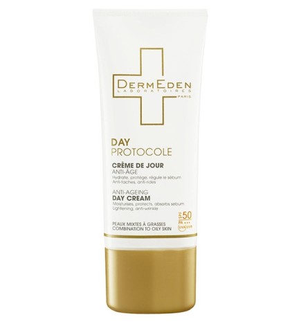 Dermeden Crème de Jour Anti-âge Peaux Mixtes à Grasses SPF 50 – 50 ml