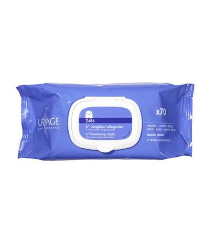 Uriage Bébé – 1ères lingettes nettoyantes *70