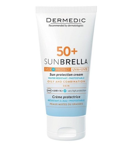 Dermedic Sunbrella Creme Spf50+ Peau Mixtes ou Grasses pour Acne 50ml